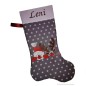 Preview: Nikolausstiefel Rentier und Weihnachtsmann XXL mit Name